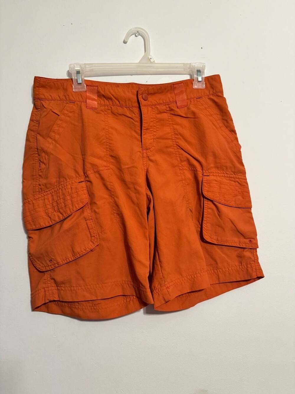 Women's Orange Cargo Shorts